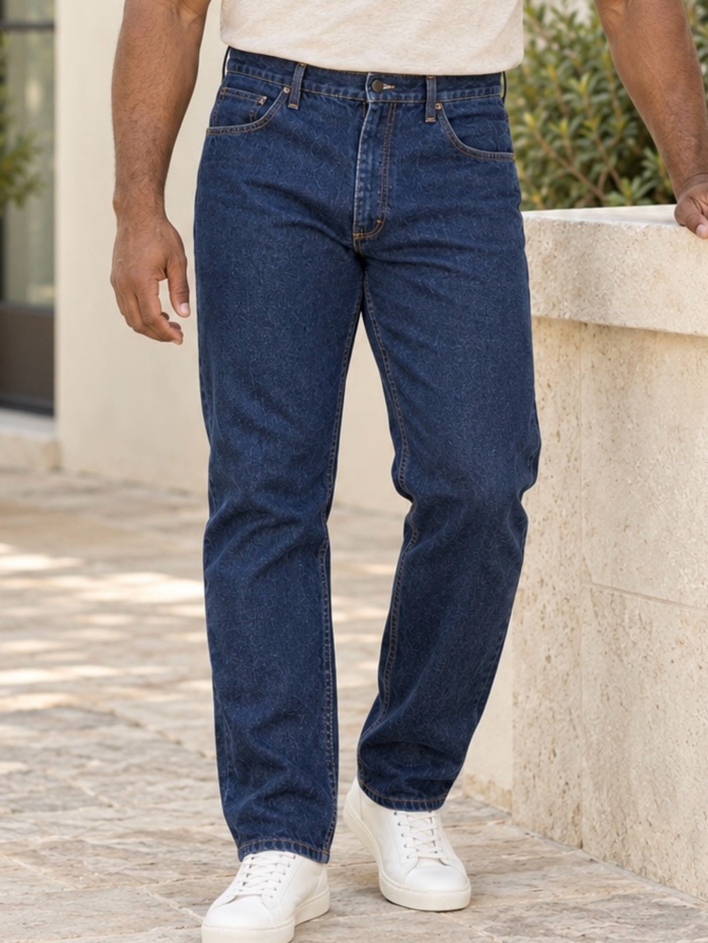 Rustler Men’s Relaxed Jeans - Dark Blue